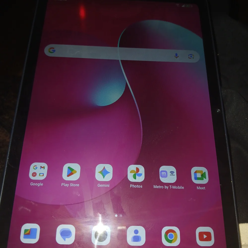Black Tablet with Pink Display